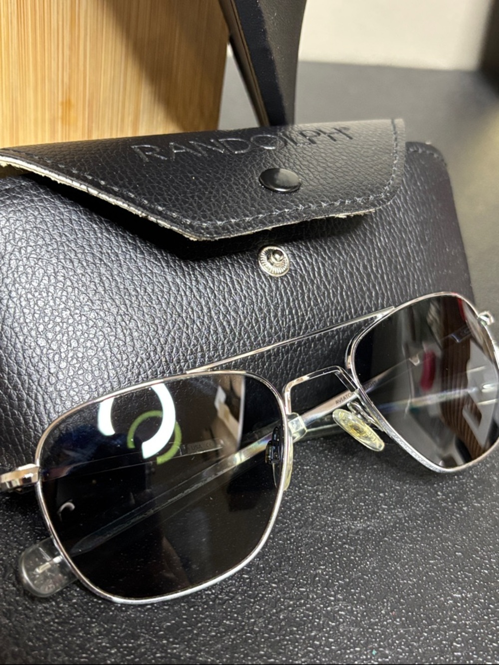 Randolph Engineering Flight Aviator Sunglasses Chrome 140mm Military Grade